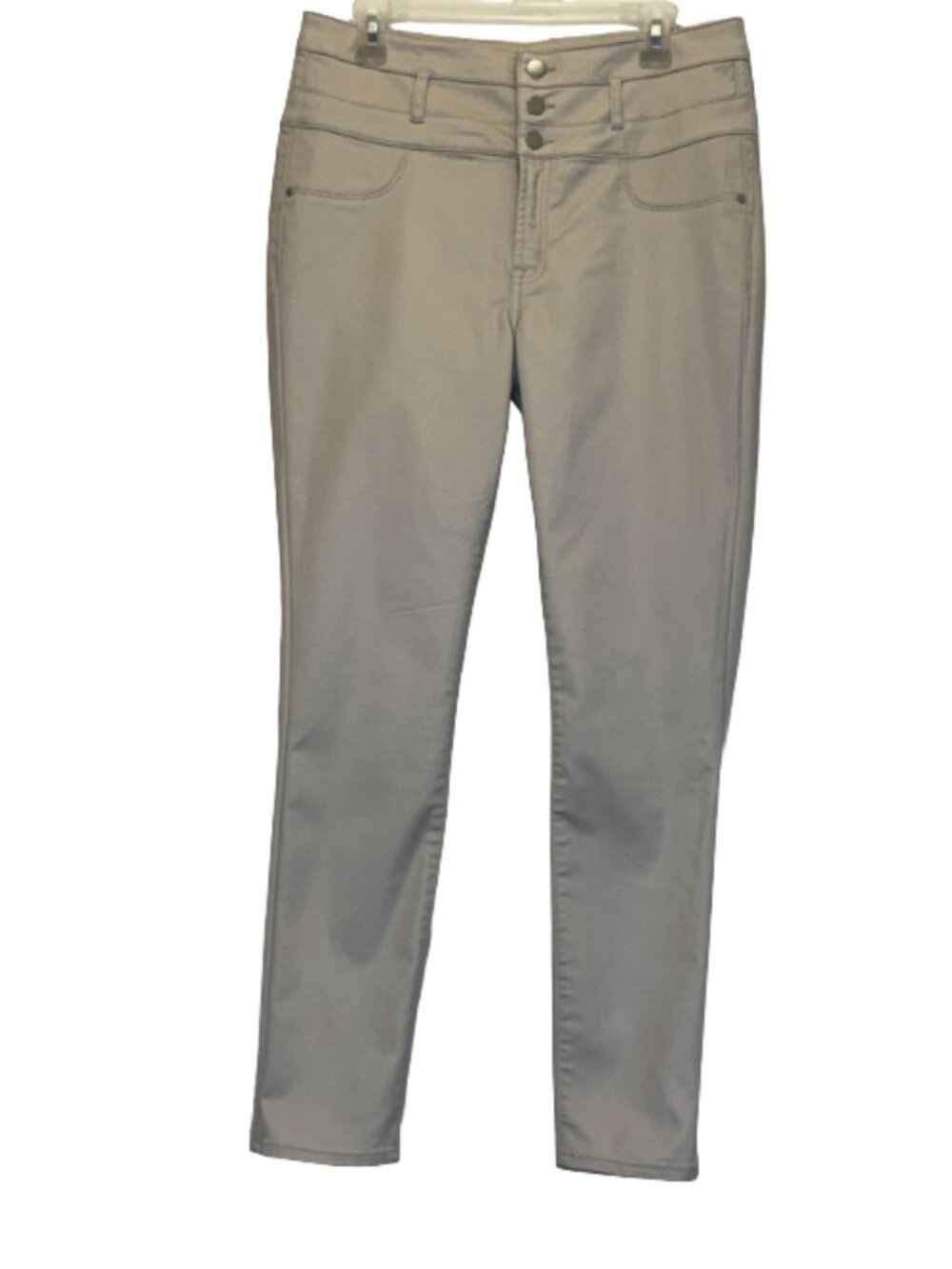 Women Light Beige High Waist Pants Size 14